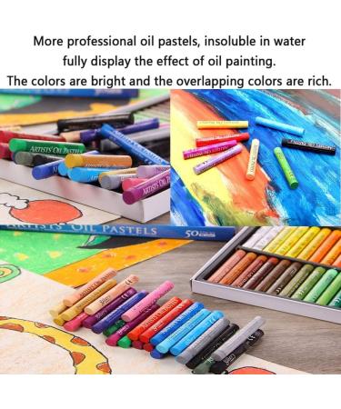 Professional Oil Pastel Set - 50 Vibrant Colors for Artists, Students & Beginners - Buy Online on SooperMarket.com