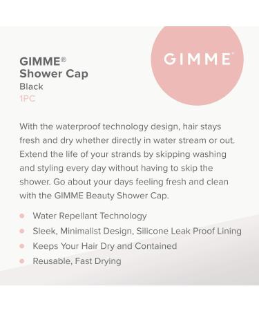 Gimme Beauty Premium Water Repellent Hair Cap for Women - Fast Drying Shower Cap in Black - Silicone Leak Proof Lining - Sleek Minimalist Design - Buy Online on SooperMarket.com