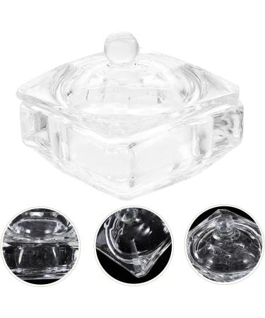 IMIKEYA Glass Jar Diamond Decor Candy Jar Nail Dish with Lid Nail Art Dish Nail Dish Cup Nail Dish Bowl with Lids Dappen Dish for Acrylic Nails Nail Liquid Holder Castor Glass Manicure - Buy Online on SooperMarket.com