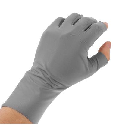 Beavorty 2 Pairs Uv Protection Gloves Anti Uv Gloves Gel Manicure Gloves Fingerless Gloves for Women Grey Beige - Buy Online on SooperMarket.com