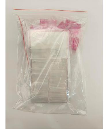 Kalolary Nail Mold Acrylic Nail Forms 100Pcs T Curve Shape + 10 Pink Nail Tip Clips - Buy Online on SooperMarket.com