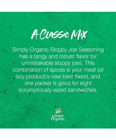 SImple Organic Sloppy Joe Mix | Certified Organic & Gluten-Free | 1.41 oz (Pack of 4) - Buy Online on SooperMarket.com