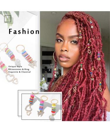 Gold Rhinestone Loc Jewelry Set for Black Women - 9PCS - Buy Online on SooperMarket.com