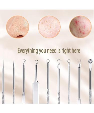 Pimple Popper Blackhead Remove Tool Comedone Extractor Tweezers Set Stainless Steel Acne Spot Pimple Popping Kit with Box(5 Piece) - Buy Online on SooperMarket.com
