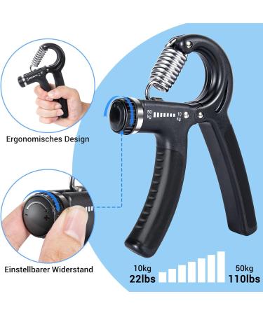 Apogo Hand Trainer Set - Adjustable Finger & Forearm Strength Device for Pain Relief | Enhance Grip & Muscle Training - Buy Online on SooperMarket.com