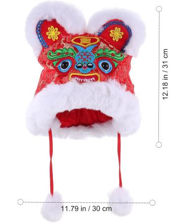 Gadpiparty 2pcs Chinese Hat Kids Chinese New Year Hat Warm Hat Spring Festival Photo Props 31X30X4CM - Buy Online on SooperMarket.com