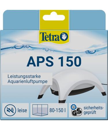 Tetra APS 150 Aquarium Air Pump - quiet diaphragm pump for aquariums from 80-150 L white White APS 150 (80 - 150 L)