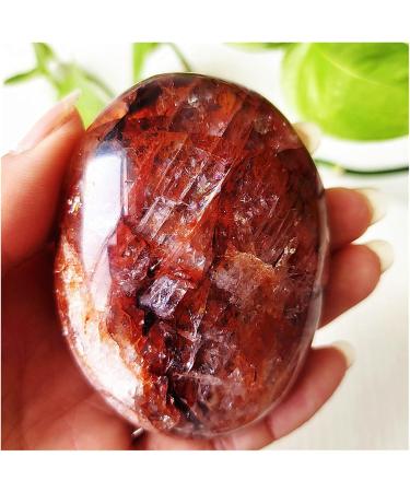Natural Crystal Rough Natural Stone Red Hematoid Quartz Crystal Palm Home Decoration Meditate and Crystals 1pc (Color : 170-180g) - Buy Online on SooperMarket.com
