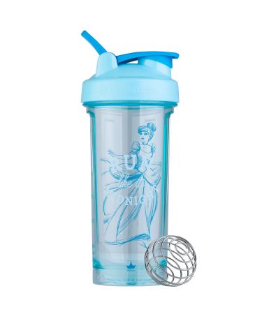 BlenderBottle Disney Princess Shaker Bottle Pro Series, Perfect for Protein Shakes and Pre Workout, 28-Ounce, Cinderella