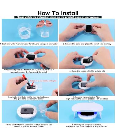 Mowei 3-Pack Apple Watch Series 8/7 Screen Protector 45mm - Premium 9H Tempered Glass, Full Coverage, Bubble-Free, Waterproof - Infinite HD Shield for Apple Watch 7/8 45mm - Buy Online on SooperMarket.com