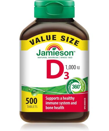Jamieson No Fishy Aftertaste Omega-3 and Turmeric & Vitamin D 1 000IU 500 Tablets SUPPLEMENT + VITAMIN DR02223-157 - Buy Online on SooperMarket.com