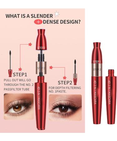 4D Lengthening Curling Mascara 4D Lengthening Curling Mascara 2 In 1 Waterproof 4D Lengthening Curling Mascara for Straight Lashes Waterproof (3pcs) - Buy Online on SooperMarket.com