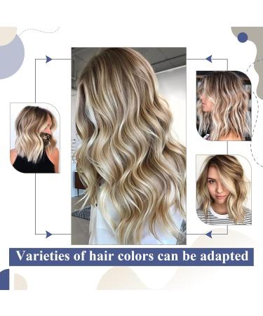 LAAVOO Light Brown Balayage Tape-in Hair Extensions - 35cm Real Hair #8/60/8 - 20PCS Invisible Tape | Premium Quality & Soft Texture - Buy Online on SooperMarket.com