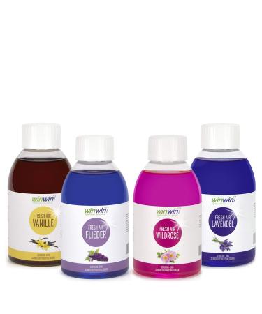 WinwinClean - 4er Set 4 x 250ml I Fresh Air Air Cleaning concentrate I vanilla I lavender I wild rose i w e r b e a k t i o n i n u r k u r z e i t