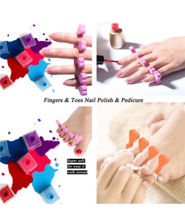 48pcs Sponge Toe Separators Pedicure Set | Premium Nail Art Tool Kit in 4 Fun Colors for Perfect Polishing - Shop Now - Buy Online on SooperMarket.com