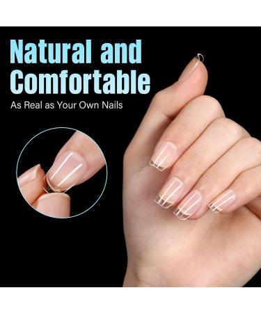 TOMICCA Soft Gel Nail Tips 240PCS Clear Half Matte Full Cover | Pre-Buff No File Nail Tips 12 Sizes | Nail Extensions for Salon and Home DIY - Buy Online on SooperMarket.com