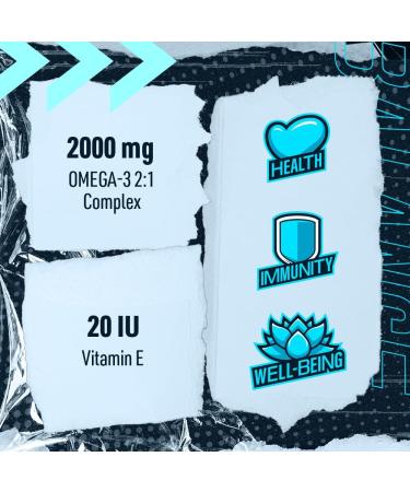 Blue Star Nutraceuticals OMEGA BLUE - Omega-3 Essential Fatty Acids w/Vitamin E | High Concentrated and Lab Tested | Support Good Health Cognitive Function Skin and Hair - 90 Softgels - Buy Online on SooperMarket.com