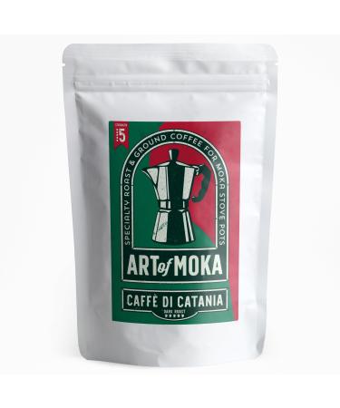 Strong Moka Ground Coffee 227g - Medium Dark Roast - For Italian Moka Stovetop Pot Coffee Makers - Art of Moka - Caffe di Cagliari Espresso - Strength 4