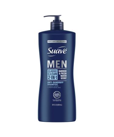 Suave Men 2 in 1 AntiDandruff Shampoo and Conditioner Classic Clean 28 oz Classic Clean 28 Fl Oz (Pack of 1)