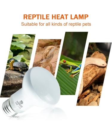 REPTI HOME Reptile Heat Lamp 2 Pack 50W Reptile Heat Lamp Bulbs Amphibian Terrarium Basking Spot Lamp for Reptile Bearded Dragon Lizard Turtle Snake - Buy Online on SooperMarket.com