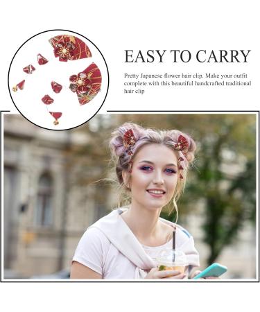 Didiseaon Wedding Decor Flower Hair Accessories Japanese Style Hair Clips Hair Barrette Tassel Flower Hairpin Traditional Tsumami Bobby Pin for Graduation Wedding Party Bridal Hair Clip - Buy Online on SooperMarket.com