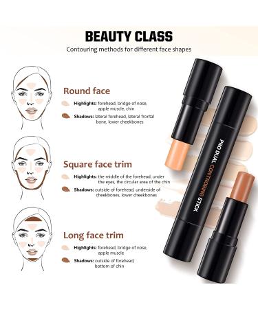 Cream Bronzer Contour Stick Highlighter Makeup Stick - Waterproof Professional Face Contour Palette - Buy Online on SooperMarket.com
