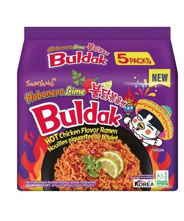 Samyang Buldak Hot Chicken Ramen Habanero Lime Flavour 675g(Pack of 5)