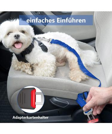Oyefly Universal Dog Seat Belt Elastic Safety Belt for Dogs & Cats | Strong Carabiners | Fits All Car Types (Blue) - Buy Online on SooperMarket.com