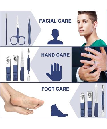 Professional Manicure Set for Men & Women - Stainless Steel Nail Care Tools with Travel Leather Case - Buy Online on SooperMarket.com