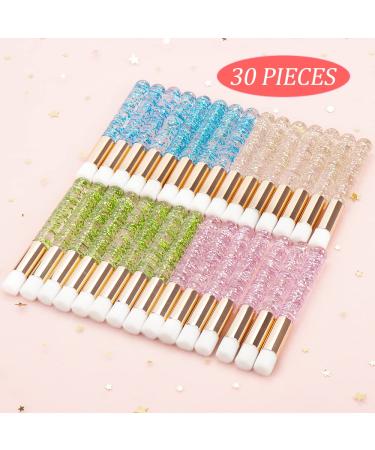 Crystal Lash Shampoo Brushes - 30pcs Purple | Eyelash Extension Cleaning Brush for Deep Cleansing and Nose Pore | Soft Makeup Brush - Buy Online on SooperMarket.com