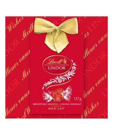 Lindt LINDOR Milk Chocolate Truffles Gift Box 137 Grams Milk 137 g (Pack of 1)
