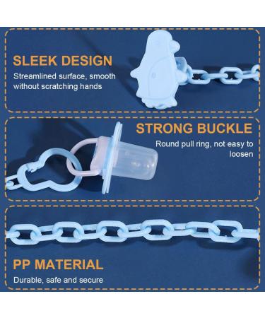 Zeayebsr Dummy Clips - 6 Pieces Lightweight Pacifier Anti-Drop Chain for Newborn Girls and Boys - Buy Online on SooperMarket.com