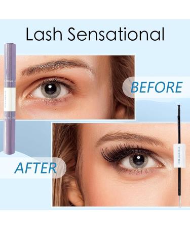 Lash Glue Bond and Seal Eyelash Cluster Lashes Extension Glue for DIY Individual Eye Lash Extensions Clear Super Strong Hold 72 Hours Waterproof Mascara Wand Eyelash Glue for Sensitive Eyes - Buy Online on SooperMarket.com
