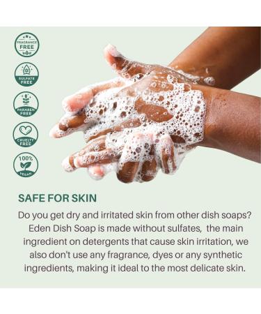 Eden Daily Essentials: Vegan Fragrance-Free Natural Dish & Cleaning Soap SLS/SLES Free Made with Coconut Oil - Buy Online on SooperMarket.com