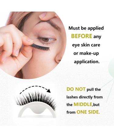 Self-Adhesive Reusable False Eyelashes - Easy 3 Second Application, No Glue Needed (2 Pairs) - Buy Online on SooperMarket.com