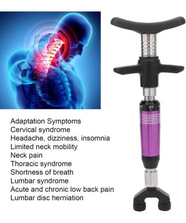 Chiropractic Handheld Device for Spine Adjustment - Ergonomic Manual Massage Tool with Case - Ideal for Men & Women - Violet - Buy Online on SooperMarket.com