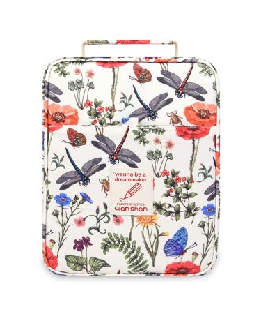 qianshan Pencil Case Holder Slot - Holds 202 Colored Pencils or 136 Gel Pens with Zipper Closure - Large Capacity Pen Organizer for Watercolor Pens or Markers - Perfect for Artist Dragonfly 1 Count (Pack of 1) Dragonfly202