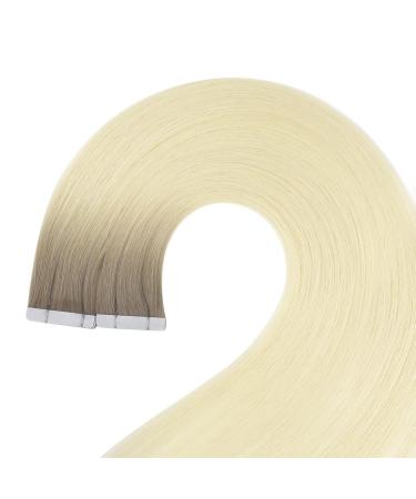 Youngsee Ombre Real Hair Tape Extensions - 45cm Light Brown to Blonde Virgin Smooth Weft 5pcs #R8T60 - Buy Online on SooperMarket.com