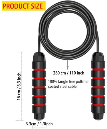 Adjustable Tangle-Free Jump Rope Set | Rapid Speed Cable Skipping for Men, Women, and Kids - 2 Pack - Buy Online on SooperMarket.com