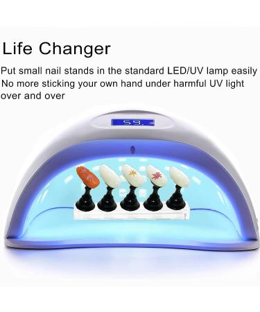 10Pcs Magnetic Nail Stand for Fake Acrylic Nails - Nail Display Practice Stands for Salon and Home DIY - Buy Online on SooperMarket.com