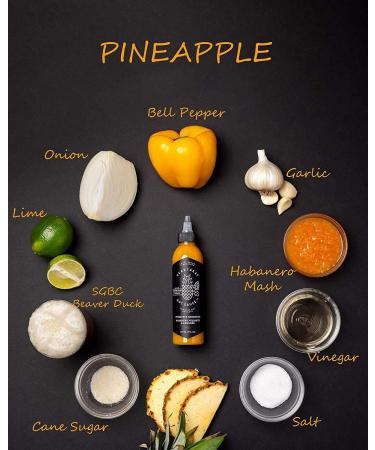 Heartbeat Hot Sauce Pineapple Habanero 6 oz - Small Batch, Handmade, Vegan & Preservative Free - Buy Online on SooperMarket.com