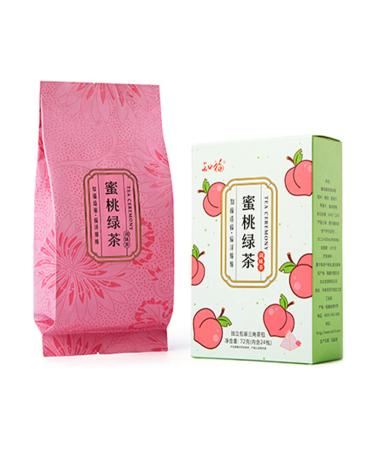 Atyhao Peach Flavor Tea Bags Peach Herbal Tea 24 Count Individually Packaged Fruit Tea Healthy Natural Refresh Green Tea 72g