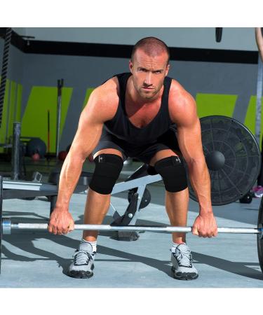 AQF Kniebandage f r M nner - Fitness Knieprotektoren Elastische Knieschoner f r Bodybuilding & Sport - Schwarz - Internationaler Versand - Buy Online on SooperMarket.com