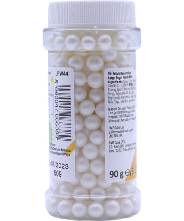 PME Large Sugar Pearls White 90 g & Sugar Pearls Gold 4 mm 60 g 90 g + Sugar Pearls Gold 4 mm 60 g - Buy Online on SooperMarket.com