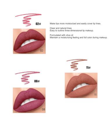 3PC Matte Liquid Lipstick & Lip Liner Set - Waterproof Durable Makeup for Women | Best Cosmetics Gift - Buy Online on SooperMarket.com