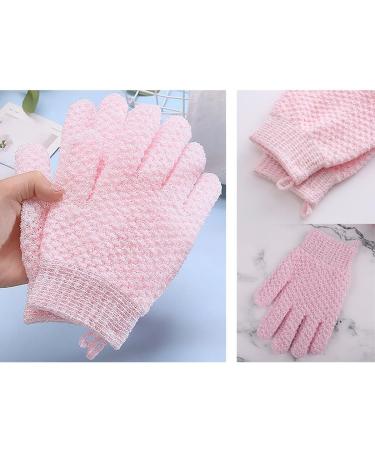 Reusable Breathable Body Scrubbers - 2 Pairs Soft Elastic Bath Gloves | Double Sided Exfoliating Massage & Cleaning - Buy Online on SooperMarket.com