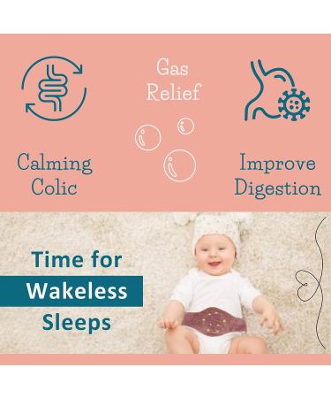 Baby Colic & Gas Relief Wrap - 100% Cherry Seed - Soothing Pink Baby Belt for Natural Calmness - Buy Online on SooperMarket.com