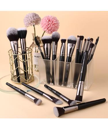 BEILI 40Pcs Professional Synthetic Makeup Brush Set for Foundation Blending Face Powder Blush Eye Shadows - Premium Kabuki Brushes Kit - Buy Online on SooperMarket.com