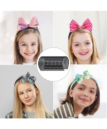 36 Pcs Black Plastic Headbands with Teeth Comb - Thin Hair Bands for Women & Girls - DIY Hair Accessories - Zifengcer Color1 - Buy Online on SooperMarket.com
