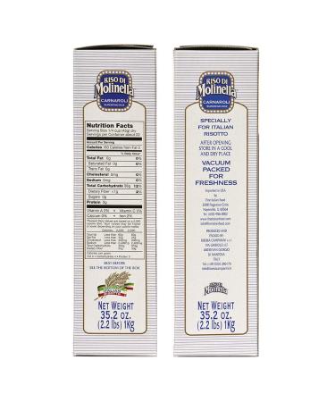 Carnaroli Riso di Molinella 2.2 Lb - Pack of 2 | Premium Italian Rice - Buy Online on SooperMarket.com